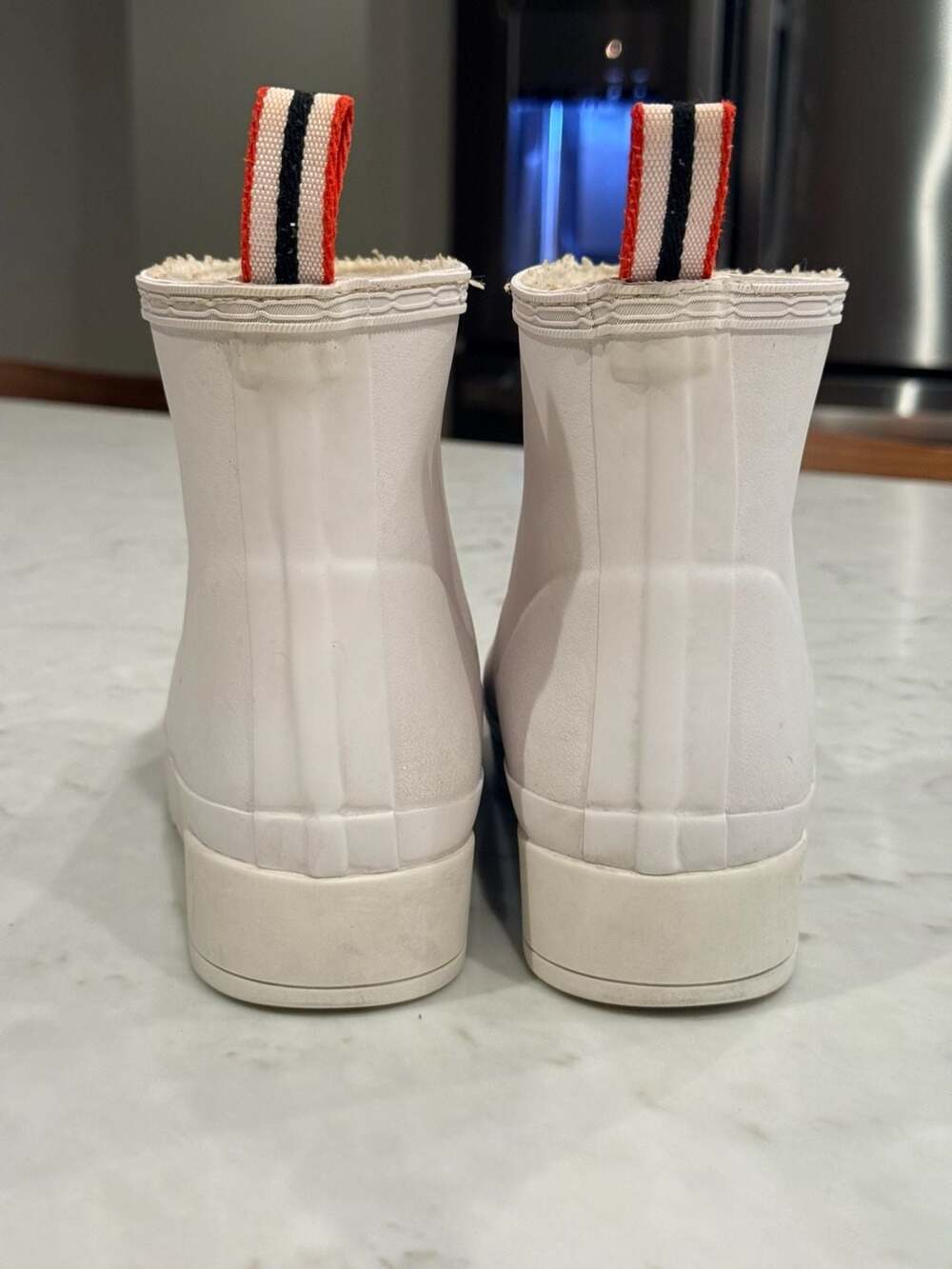 Hunter Women's Play Short Faux-Fur Lined Rain Boots US6 - Picture 3 of 7